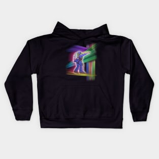 Spacewalker in Time Dimensions Kids Hoodie